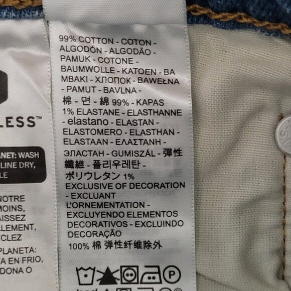 Levis Premium High-Rise Skinny Fit Jeans Womens Size 28 Blue Distressed - Picture 10 of 11